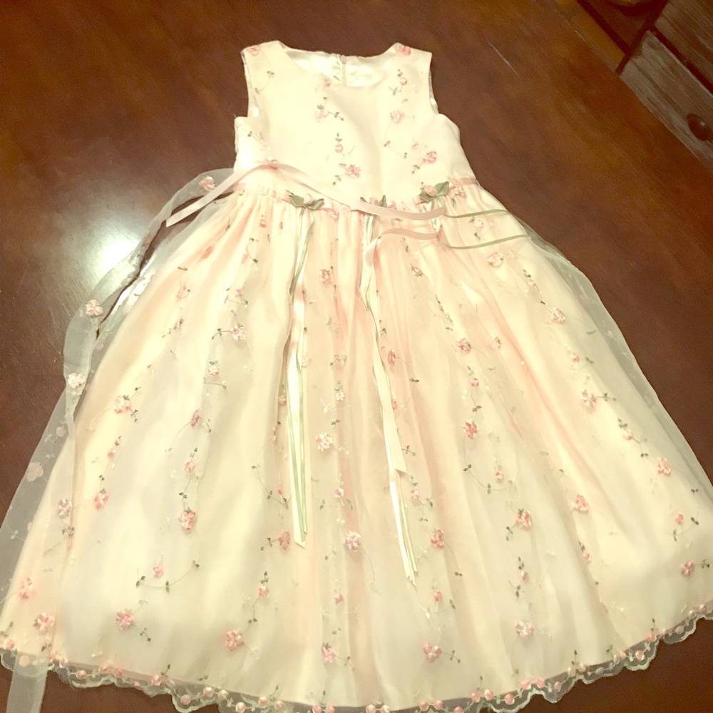NWT soft pink organza style dress